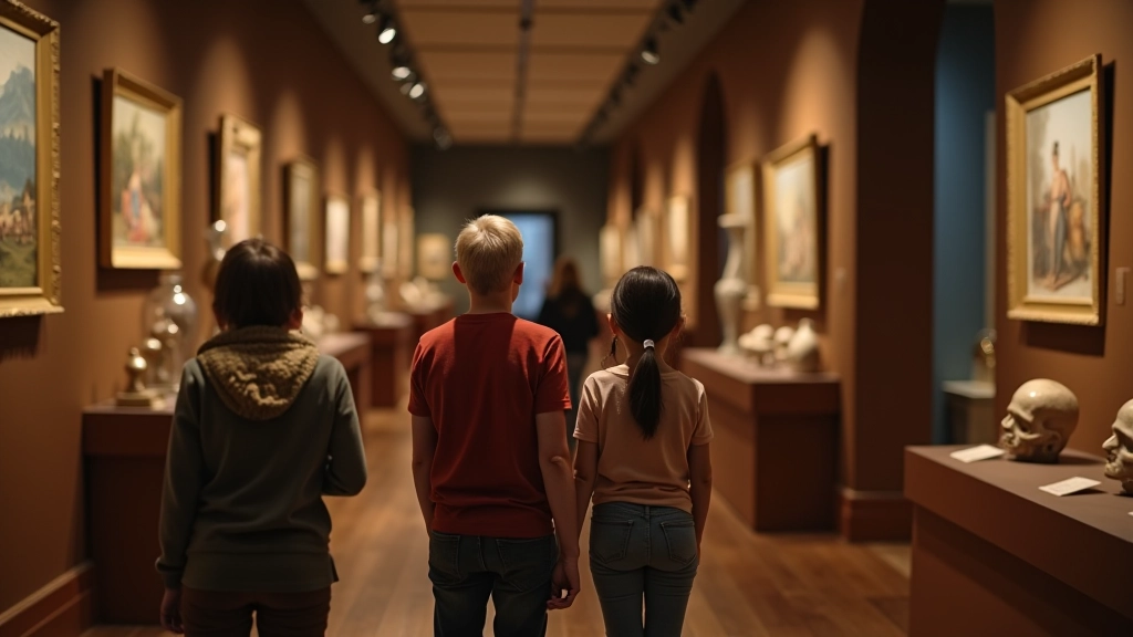 Family exploring exhibits together at a UK museum